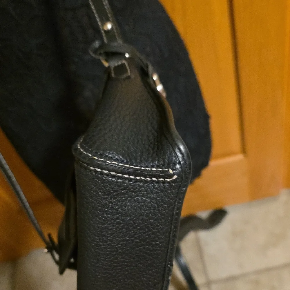 Dooney & Bourke Black Pebbled Leather Crossbody Bag